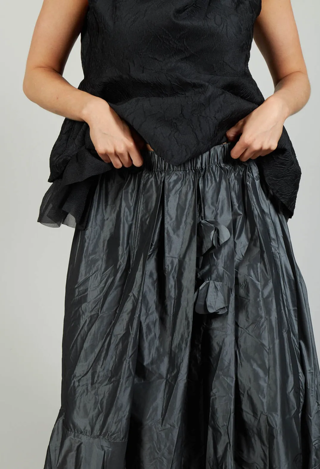 Bize Skirts^Dipped Hemline Skirt in Grey