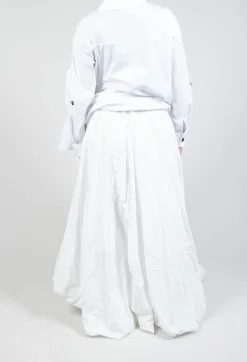 Bize Skirts^Dipped Hemline Skirt in White
