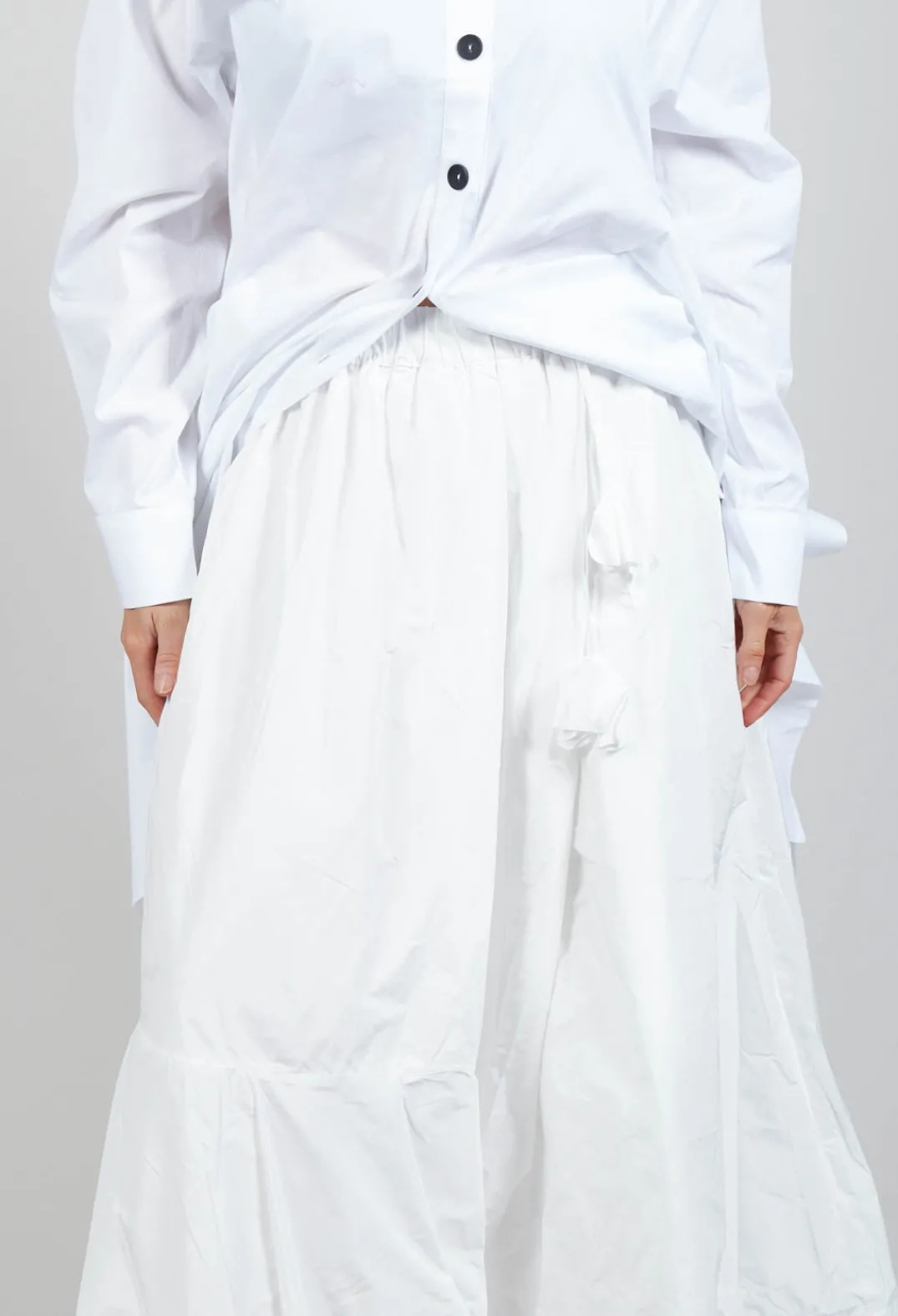 Bize Skirts^Dipped Hemline Skirt in White