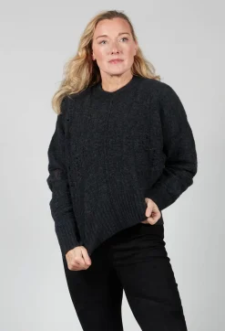 Isabel Benenato Tops^Distressed Top in Graphite
