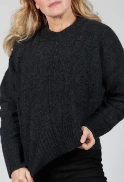 Isabel Benenato Tops^Distressed Top in Graphite