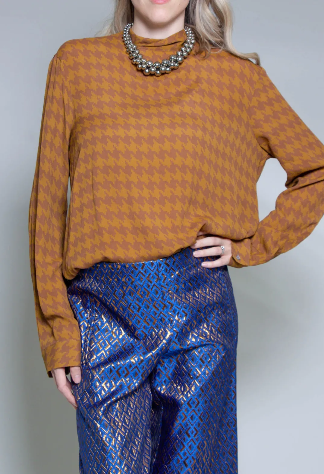 Niù Shirts & Blouses^Dogtooth Blouse in Gold