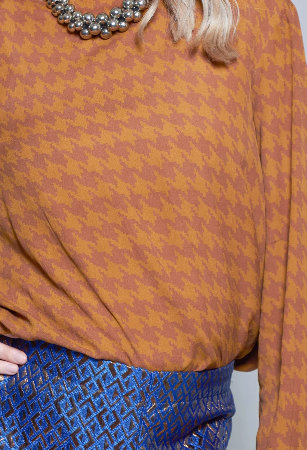 Niù Shirts & Blouses^Dogtooth Blouse in Gold