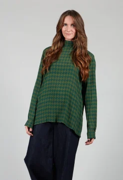 Niù Shirts & Blouses|Co-ords & Suits^Dogtooth Blouse in Laurel