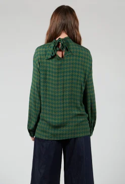 Niù Shirts & Blouses|Co-ords & Suits^Dogtooth Blouse in Laurel