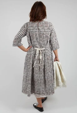 Hannoh Wessel Dresses^Dominga Print Dress in Brown Sticks