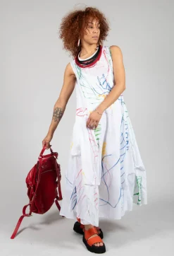 Tadashi with Giovanna Guglielmi Dresses^Doodle Print Dress in White