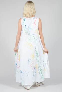 Tadashi with Giovanna Guglielmi Dresses^Doodle Print Dress in White