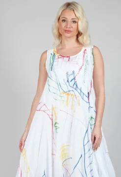 Tadashi with Giovanna Guglielmi Dresses^Doodle Print Dress in White