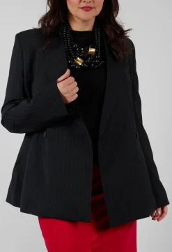 Malloni Jackets^Double Breasted Blazer in Nero