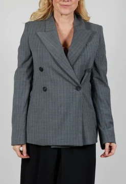 Malloni Jackets^Double Breasted Blazer in Grigio