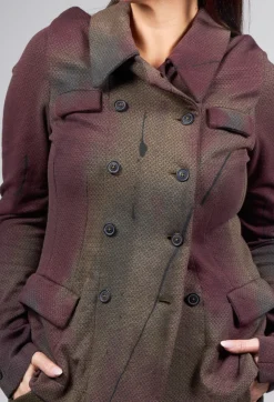 Rundholz Mainline Jackets^Double Breasted Jacket with Pointed Collar in Umbra Paint