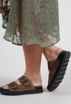 Lofina Sandals^Double Buckle Sandals in London Taupe