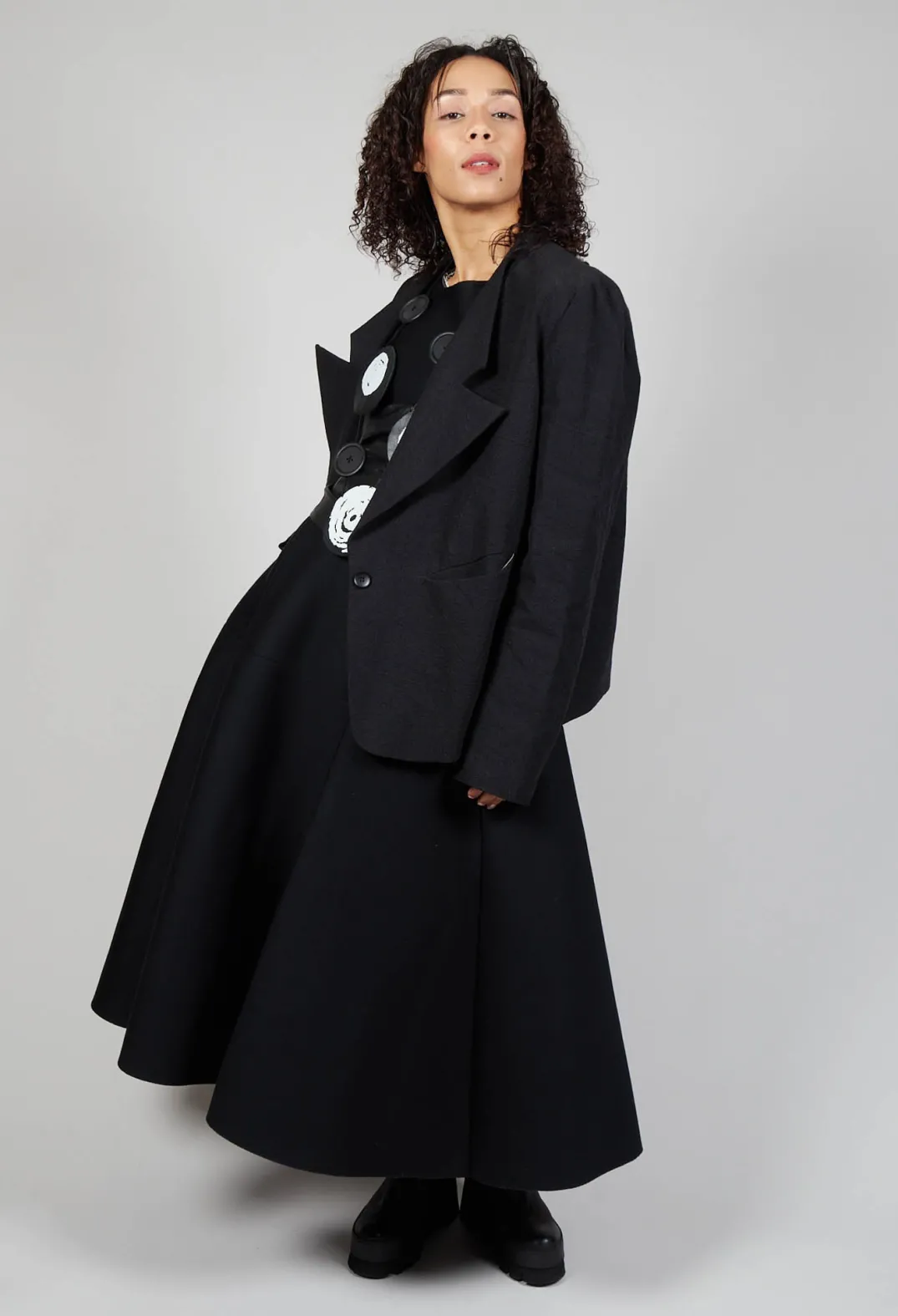 Marc Point Jackets^Double Lapel Blazer in Black