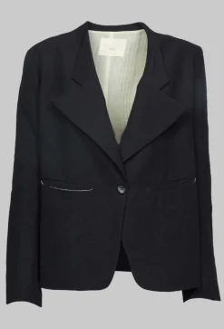 Marc Point Jackets^Double Lapel Blazer in Black