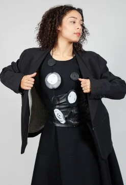 Marc Point Jackets^Double Lapel Blazer in Black