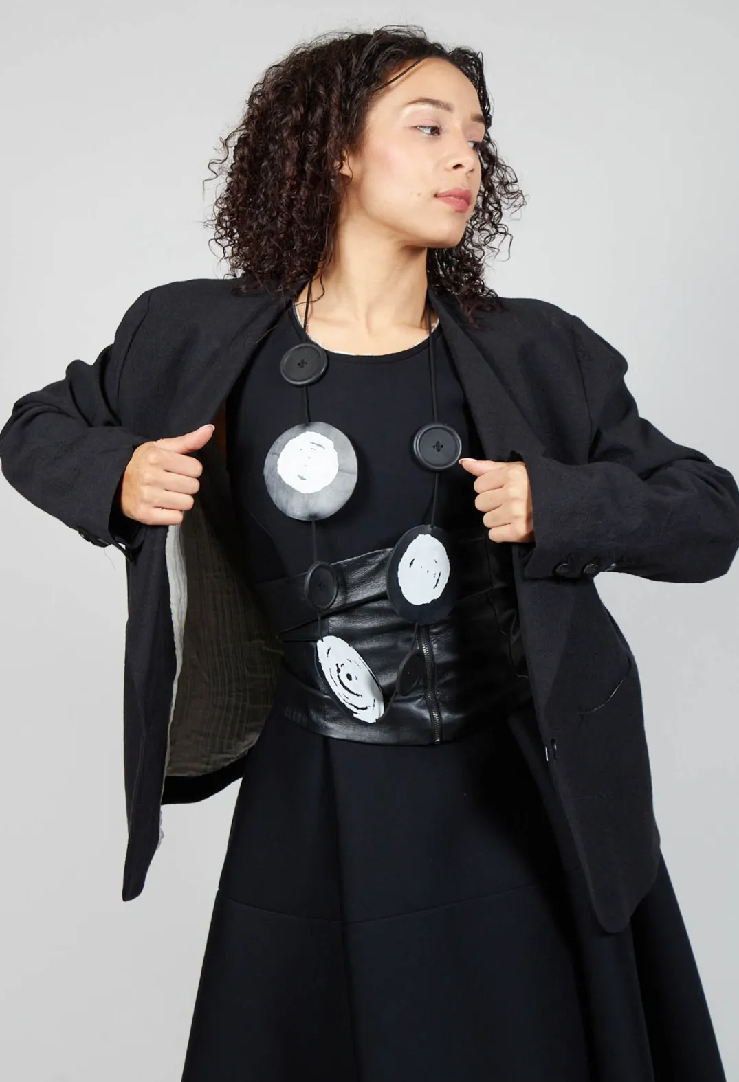 Marc Point Jackets^Double Lapel Blazer in Black