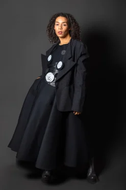 Marc Point Jackets^Double Lapel Blazer in Black