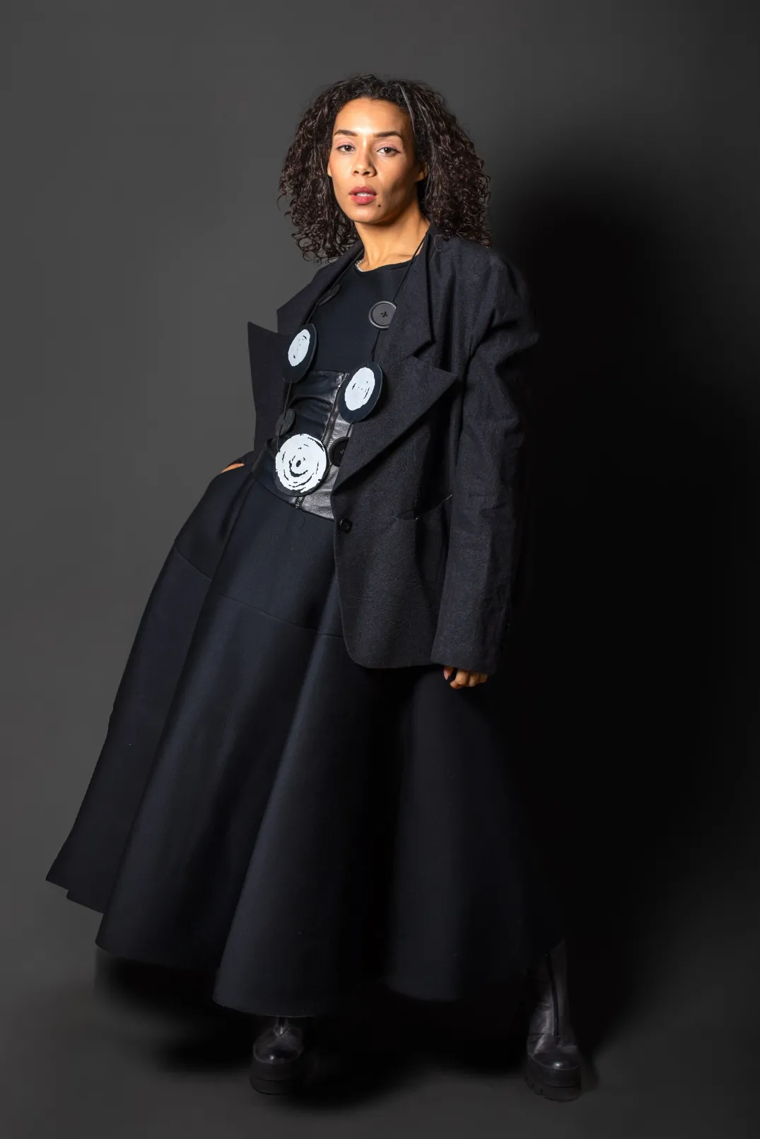 Marc Point Jackets^Double Lapel Blazer in Black