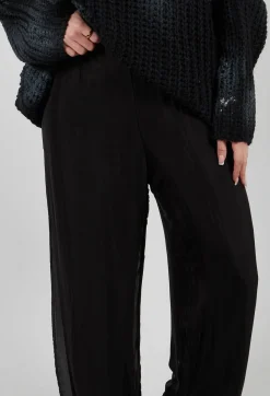 Sanctamuerte Trousers^Double Layer Trousers in Viscosa Seta Nero