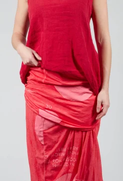 Rundholz Black Label Skirts^Double Layered Pencil Skirt in Cherry Dot
