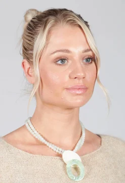 Beatrice Markatos Necklaces^Double Stranded Choker in Mint Green