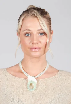 Beatrice Markatos Necklaces^Double Stranded Choker in Mint Green