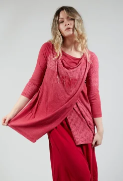 Rundholz Black Label Tops^Draped Jersey Top in Chili Print