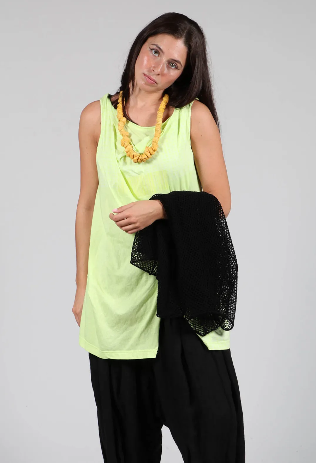 Rundholz Black Label Tops^Draped Jersey Vest Top in Sun Print