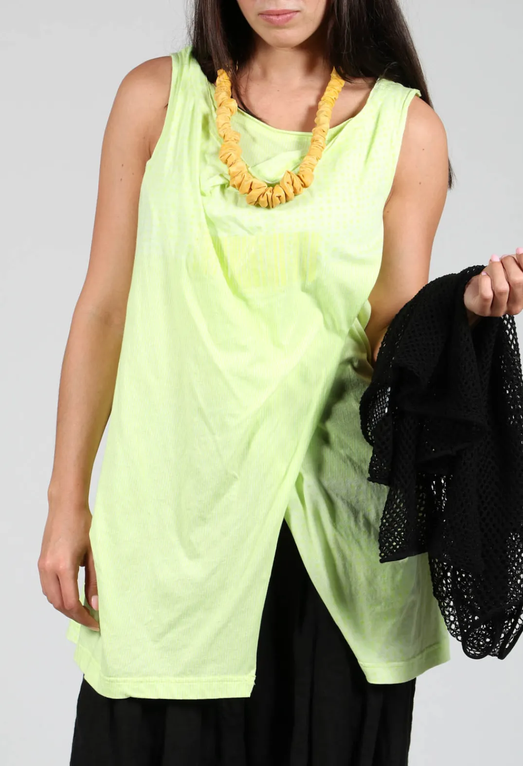 Rundholz Black Label Tops^Draped Jersey Vest Top in Sun Print
