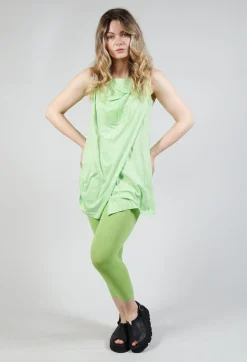 Rundholz Black Label Tops^Draped Jersey Vest Top in Lime Print