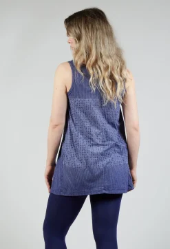 Rundholz Black Label Tops^Draped Jersey Vest Top in Azur Print