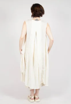 Rundholz Dip Dresses^Draped Sleeveless Dress with Back Pleats in Greige