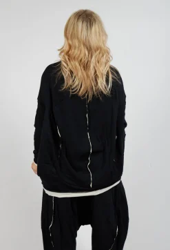 Rundholz Mainline Tops^Draped Top in Black Black