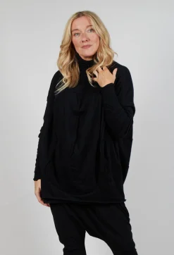 Rundholz Mainline Tops^Draped Top in Black Black