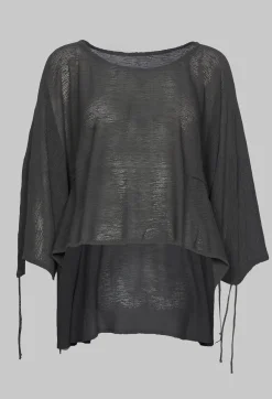 Philomena Christ Jumpers^Drawstring Sleeve Poncho in Anthra