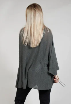 Philomena Christ Jumpers^Drawstring Sleeve Poncho in Anthra