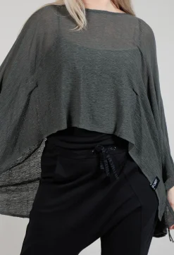 Philomena Christ Jumpers^Drawstring Sleeve Poncho in Anthra
