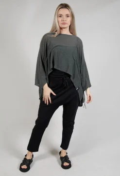 Philomena Christ Jumpers^Drawstring Sleeve Poncho in Anthra