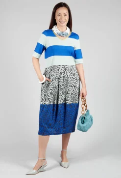Traces of Me Dresses^Dress Durga Sea Stripes Amparo Blue in Blue