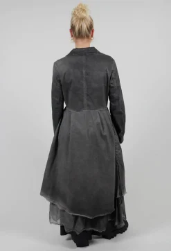 Sanctamuerte Dresses^Dress Dust Coat in Gabardina and Viscosa Seta Grey Storm