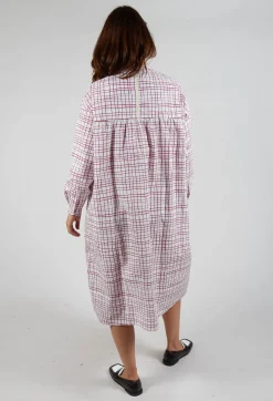 Hannoh Wessel Dresses^Dress Print Dorinda in Fucshia Checks