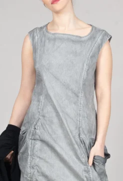 Rundholz Dip Dresses^Dress with Bleached Stitching in Pencil Cloud