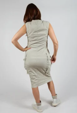 Rundholz Dip Dresses^Dress with Bleached Stitching in Eraser