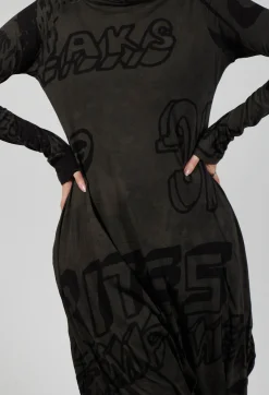 Rundholz Black Label Dresses^Dress with Lettering Design in Jungle Print