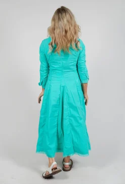 Rundholz Black Label Dresses^Dress with Mesh Detail Hems in Aqua