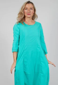 Rundholz Black Label Dresses^Dress with Mesh Detail Hems in Aqua