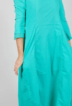 Rundholz Black Label Dresses^Dress with Mesh Detail Hems in Aqua