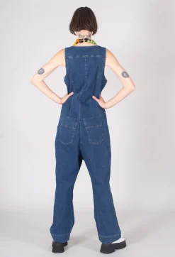 Elli Jumpsuits^Drop Crotch Denim Jumpsuit in Blue