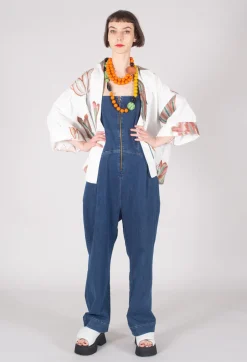 Elli Jumpsuits^Drop Crotch Denim Jumpsuit in Blue